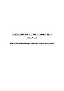 ADELA-CV Memoria 2013