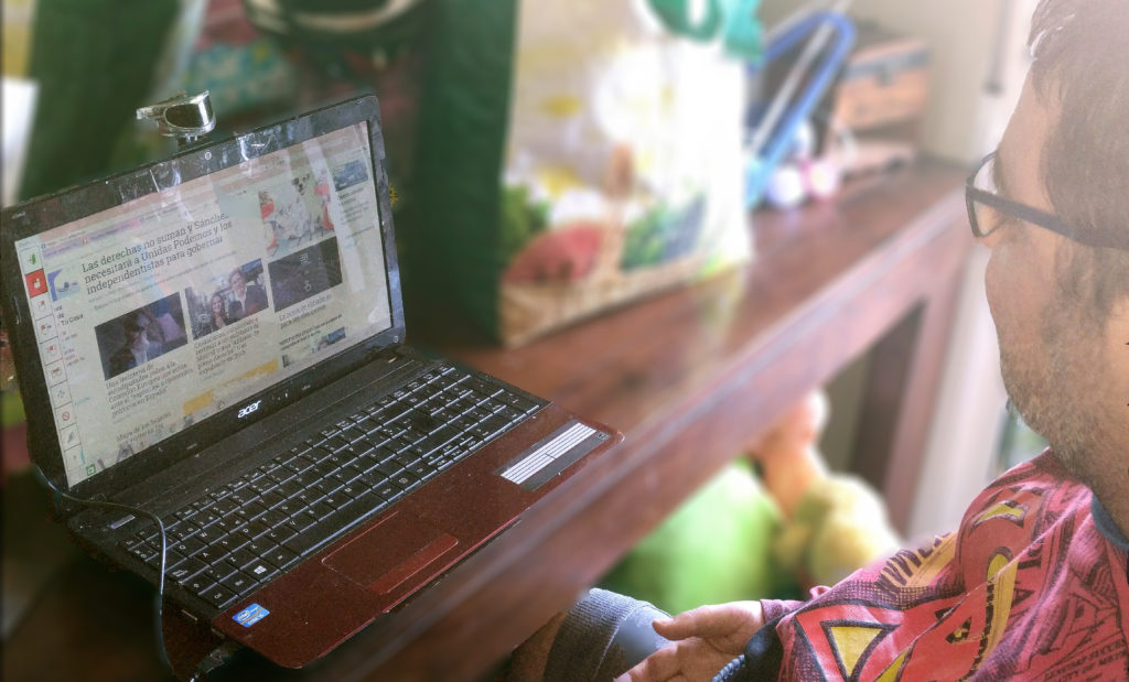 Sistema de comunicación Smartnav basado en el movimiento de la cabeza.